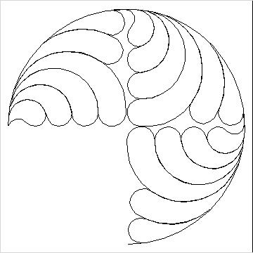 (image for) Debs Feather Wreath Three Quarter Block-L04533*